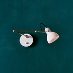 Laito Opal Swing Arm Wall Light - Matte Brass / Opal