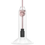 Knot Small Pendant - Dusky Pink / Clear