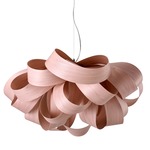 Agatha Pendant - Brushed Nickel / Pale Rose Wood