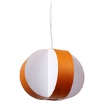 Carambola Pendant - Matte Nickel / Orange Wood
