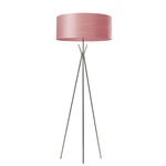 Cosmos Floor Lamp - Brushed Nickel / Pale Rose Wood