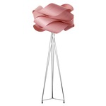 Link Floor Lamp - Matte Nickel / Pale Rose Wood