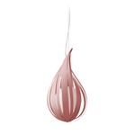 Raindrop Pendant - Brushed Nickel / Pale Rose Wood