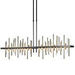 Cityscape Large Linear Pendant - Dark Smoke / Soft Gold