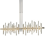 Cityscape Large Linear Pendant - Soft Gold / Soft Gold