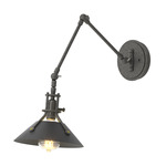 Henry Swing Arm Wall Sconce - Natural Iron / Black