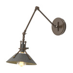 Henry Swing Arm Wall Sconce - Bronze / Natural Iron