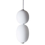 Grappa Pendant - Nickel / Frosted White