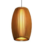 Stecche Di Legno Barrel Pendant - Teak