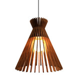 Stecche Di Legno Cone Pendant - Imbuia