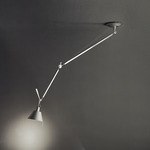 Tolomeo Off Center Suspension with Aluminum Shade - Aluminum / Aluminum