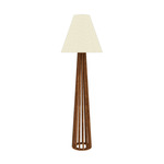 Ripado Floor Lamp - Imbuia / Off White