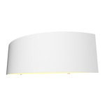 Clean Curved Horizontal Wall Sconce - White / White Acrylic