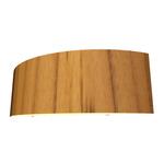 Clean Curved Horizontal Wall Sconce - Teak / White Acrylic