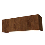 Clean Rectangle Wall Sconce - Imbuia / White Acrylic