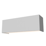 Clean Rectangle Wall Sconce - White / White Acrylic