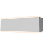 Clean Horizontal Wall Sconce - White / White Acrylic