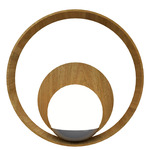 Sfera Hoop Wall Sconce - Blonde Freijo / White Acrylic