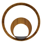 Sfera Hoop Wall Sconce - Teak / White Acrylic