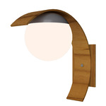 Sfera Hanging Wall Sconce - Teak / Frosted