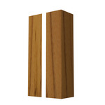 Clean Vertical Stripe Wall Sconce - Teak / White Acrylic