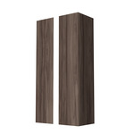 Clean Vertical Stripe Wall Sconce - American Walnut / White Acrylic