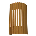 Ripado Curved Wall Sconce - Teak / White Acrylic