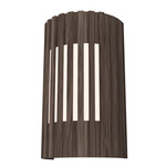 Ripado Curved Wall Sconce - American Walnut / White Acrylic