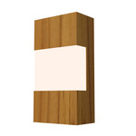 Clean Risk Wall Sconce - Teak / White Acrylic