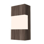 Clean Risk Wall Sconce - American Walnut / White Acrylic