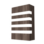 Clean Stripes Wall Sconce - American Walnut / White Acrylic