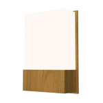 Clean Flowerpot Wall Sconce - Blonde Freijo / White Acrylic