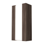 Clean Cutout Wall Sconce - American Walnut / White Acrylic