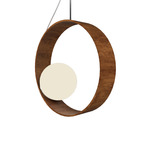 Sfera Hoop Pendant - Imbuia / Frosted