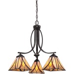 Asheville Chandelier - Valiant Bronze / Tiffany Classic