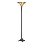Asheville Torchiere Floor Lamp - Valiant Bronze / Tiffany Classic