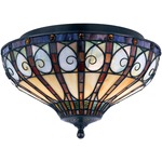 Ava Ceiling Flush Light - Vintage Bronze / Tiffany Ava