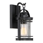 Booker Outdoor Wall Light - Mystic Black / Clear Seedy