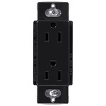 15-Amp Duplex Receptacle - Gloss Black