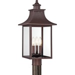 Chancellor Outdoor Post Light - Copper Toned Bronze / Clear