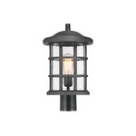 Crusade Outdoor Post Light - Mystic Black / Clear Seedy