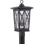 Grove Outdoor Post Light - Black / Clear Water