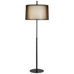 Saturnia Floor Lamp - Deep Patina Bronze / Ascot White / Transparent