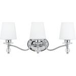 Hollister Bathroom Vanity Light - Polished Chrome / White