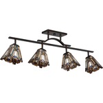 Inglenook Ceiling Spot Light - Valiant Bronze / Tiffany Multicolor