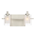 Kolt G9 LED Bathroom Vanity Light - Brushed Nickel / Clear