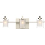 Kolt G9 LED Bathroom Vanity Light - Brushed Nickel / Clear