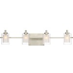 Kolt G9 LED Bathroom Vanity Light - Brushed Nickel / Clear