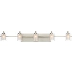 Kolt G9 LED Bathroom Vanity Light - Brushed Nickel / Clear