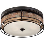 Laguna Ceiling Flush Light - Renaissance Copper / Tiffany Mosaic